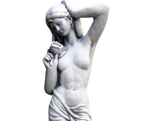 Statuie decorativă femeie cu trandafir