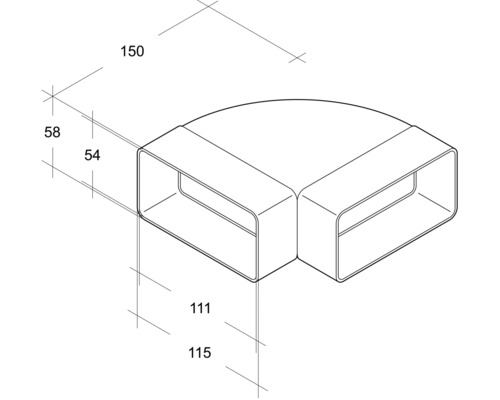 Desen tehnic cu un unghi cu dimensiuni specificate