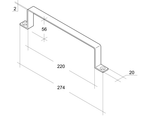 Desen tehnic al unui mâner cu dimensiuni