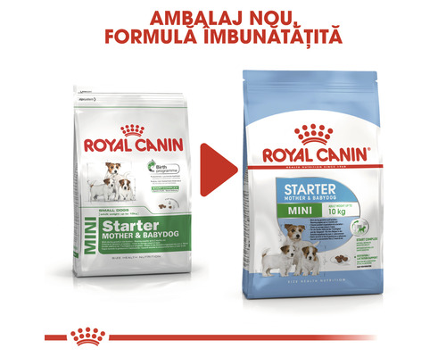 Royal Canin Mini Starter hrană pentru câini pentru mamă și cățel, schimbare de ambalaj