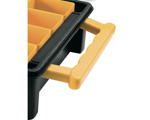 Imagine detaliată a unei cutii de scule cu mâner