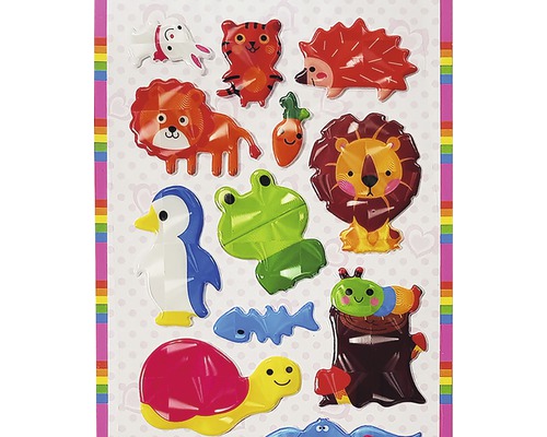 Foaie de autocolante cu diverse motive de animale