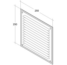 Grilaj ventilație din aluminiu Rotheigner 250x250 mm-thumb-1