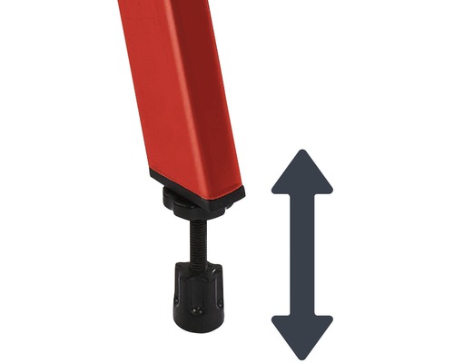 Picior reglabil al unei scări cu simbol săgeată