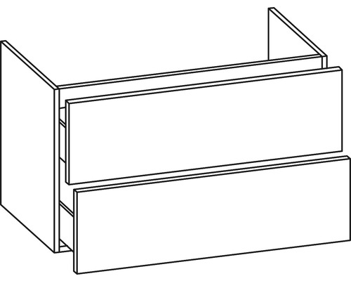 Dulap inferior lavoar cu două sertare