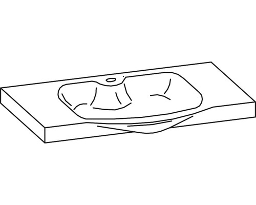 Blat de spălător cu chiuvetă încorporată