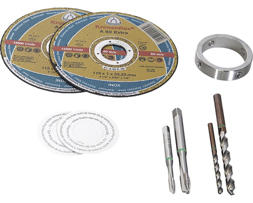 Accesorii pentru prelucrarea metalelor: discuri de tăiere, taroduri, burghie spiralate și inele de centrare