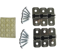 Set accesorii Dolle Duofix de fixat polițe de sticlă/lemn, prindere pe suporți