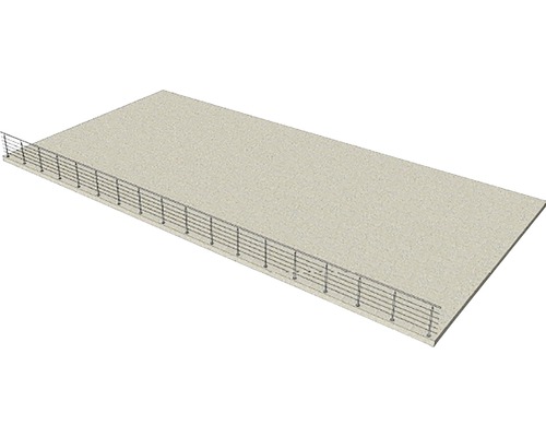 Placă de beton cu balustradă
