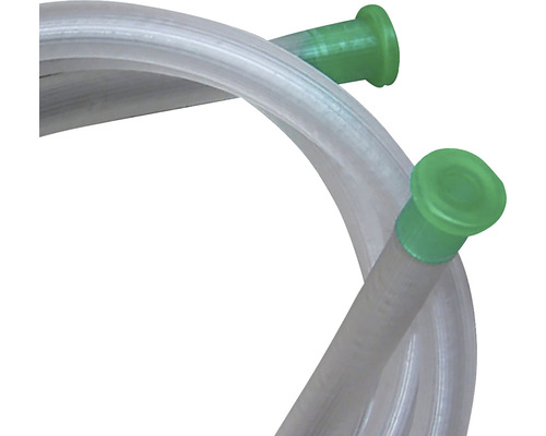 Furtun transparent cu capete verzi