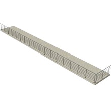 Pasarelă pietonală cu balustradă metalică