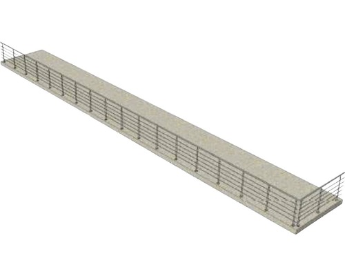Pasarelă pietonală cu balustradă metalică