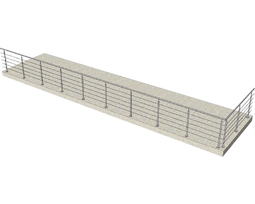 Vedere a unei balustrade cu bare metalice