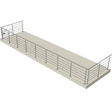 Balustradă din oțel pentru o pasarelă