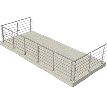 Balcon cu balustradă din oțel inoxidabil