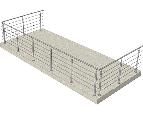 Balcon cu balustradă din oțel inoxidabil
