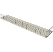 Pod cu balustradă din oțel inoxidabil