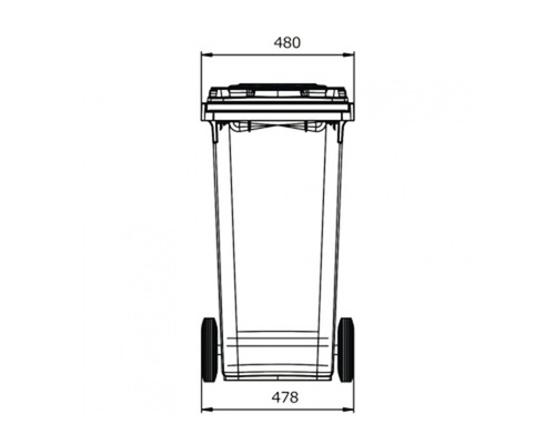 Imagine a unui container de gunoi cu dimensiuni.
