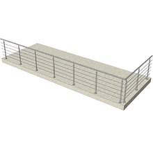 Balustradă cu cabluri din oțel inoxidabil pe o terasă