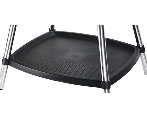 Măsuță de depozitare cu suprafață perforată și picioare metalice