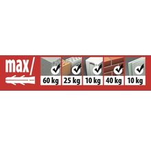 Dibluri plastic cu șurub Tox Trika 6x51 mm, pachet 8 bucăți