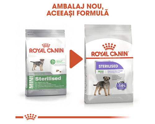 Logo Royal Canin hrană pentru câini sterilizați de talie mică