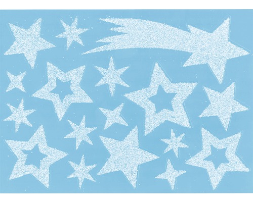 Folie decorativă pentru ferestre cu model de stele și comete