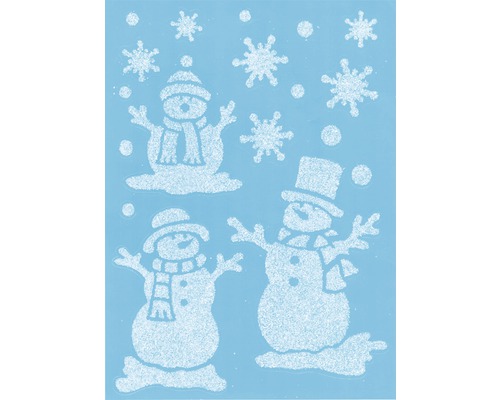 Ilustrație cu oameni de zăpadă și fulgi de zăpadă