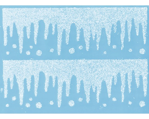 Folie autoadezivă pentru geam cu model de țurțuri