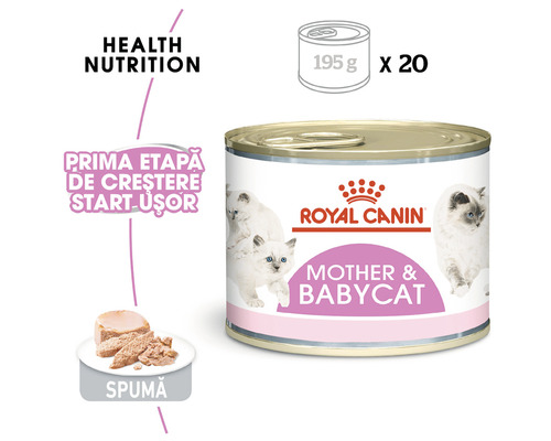 Royal Canin Mother and Babycat hrană pentru pisici, conservă de 195 grame