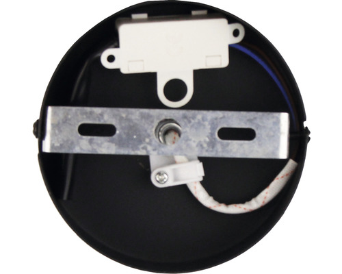 Vedere interioară a unei lămpi de tavan cu componente electrice și suport de montare