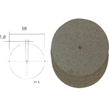 Schiță dimensională a unui material abraziv netesut