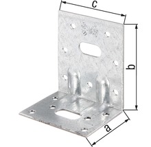 Conector unghiular cu găuri pentru fixare