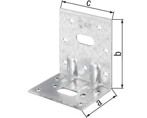 Conector unghiular cu găuri pentru fixare