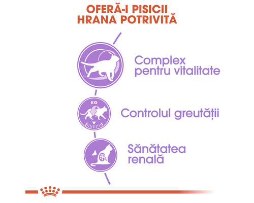 Complex pentru vitalitate, controlul greutății și sănătatea renală pentru pisici