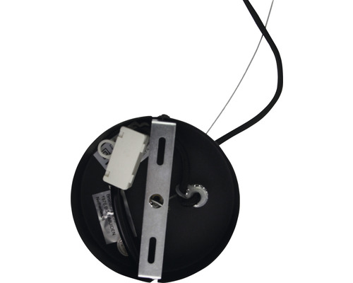 Vedere interioară a unei suspensii de lampă cu clemă de conectare