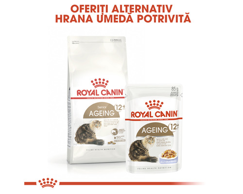 Hrană uscată și umedă pentru pisici Royal Canin Senior Ageing