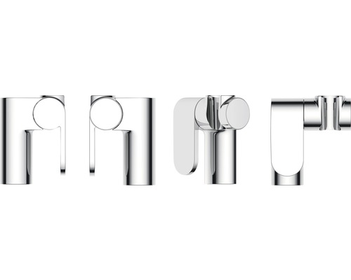 Diverse vederi ale unui robinet cromat