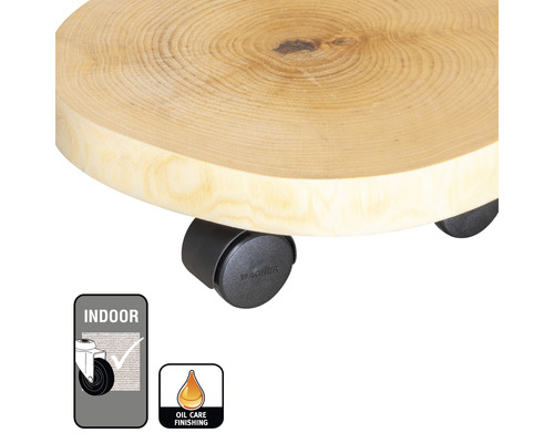 Placă de rulare din lemn cu roți pentru utilizare în interior