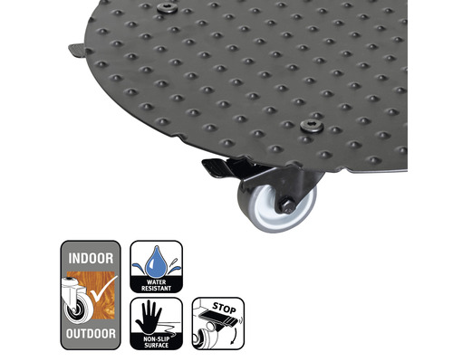 Placă cu rotile pentru utilizare în interior și exterior, rezistentă la apă și suprafață antiderapantă