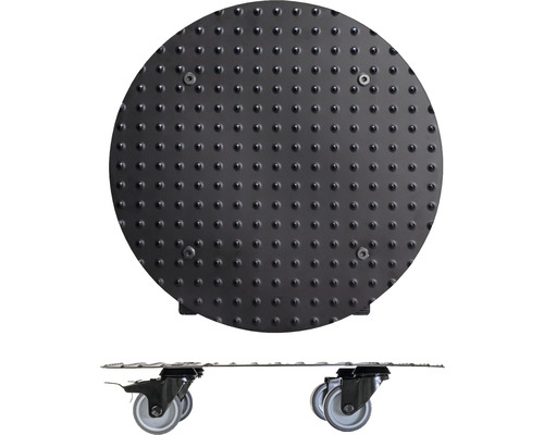Rulou de transport mobilă cu placă de susținere rotundă și role