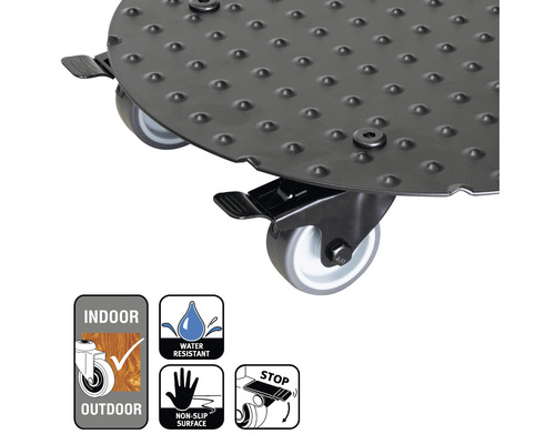 Placă cu rotile cu patru roți și frână