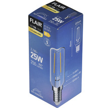 Bec LED pentru hotă Flair E14 2,1W 250 lumeni, glob clar, lumină caldă