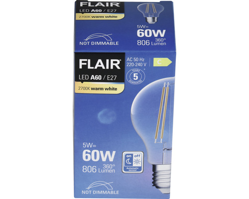 Bec LED Flair A60 E27, fără reglare a intensității luminoase
