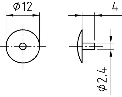 Desen tehnic al unui nit cu dimensiuni