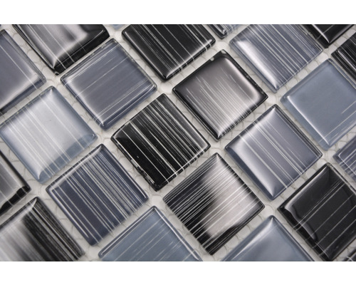 Placă de mozaic din sticlă cu model în dungi