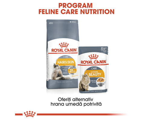 Hrană pentru pisici Royal Canin pentru blană și piele, precum și pentru promovarea frumuseții intense