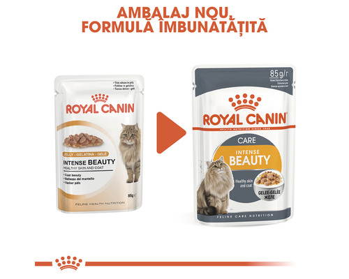 Hrană pentru pisici Royal Canin Intense Beauty, ambalaj nou, formulă îmbunătățită