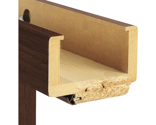Vedere detaliată a unei piese de mobilier din material lemnos