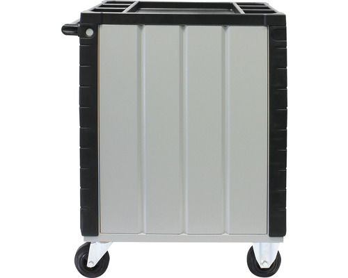 Container rulant din plastic cu mâner și roți